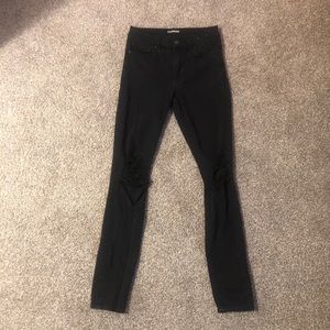 Express Black High Rise Skinny Jeggings